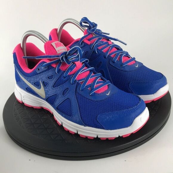 Nike Revolution 2 Blue/Pink Athletic Running Shoes 554900-407 Women’s Size 8 - Picture 3 of 12